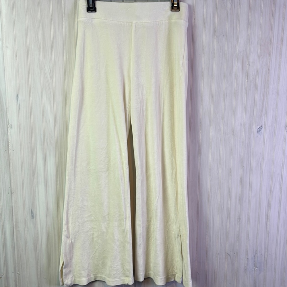 CALE WIDE LEG VEOUR PANT SMALL SLIT